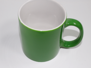 Green & White Ceramic Mug
