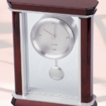 Wood With Metal Clock