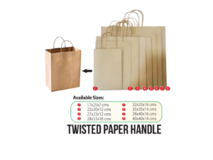 Twisted Handle Kraft Paper Bags