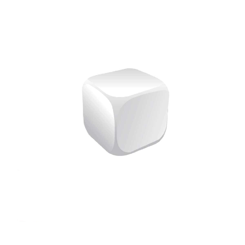 Cube White Stress Ball
