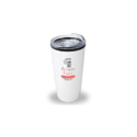 Double Wall Travel Mugs with Clear Lid – White Color