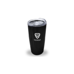 Double Wall Travel Mugs with Clear Lid – Black Color