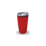 Double Wall Travel Mugs with Clear Lid – Red Color