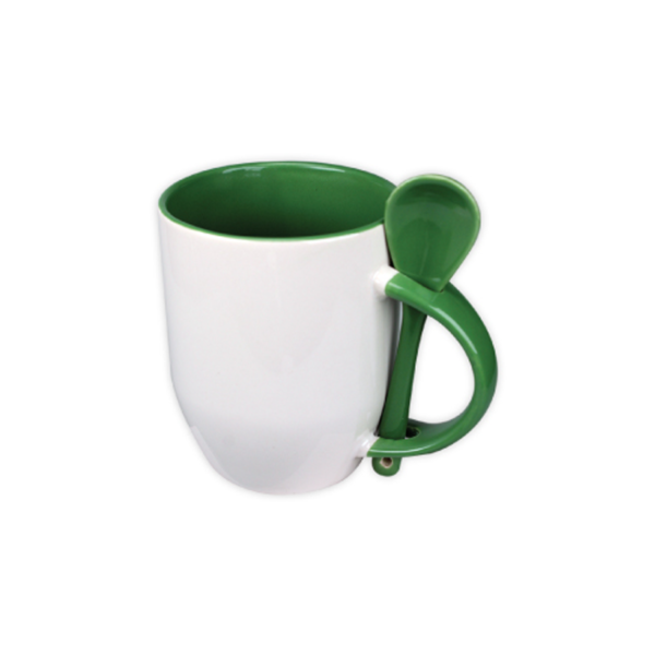 Mugs with spoon - Green