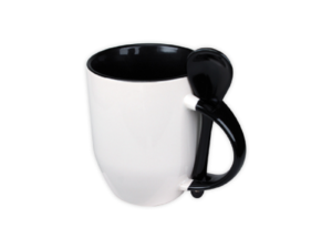 Mugs with spoon - Black