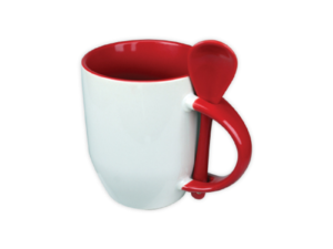 Mugs with spoon - Red