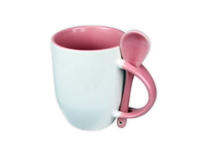 Mugs with spoon - Pink