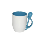 Mugs with spoon – Sky Blue