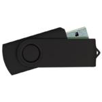 USB Flash Drives – Black with Black Swivel