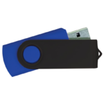 USB Flash Drives – Navy Blue with Black Swivel