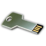 USB Flash Drives in Key Shaped 4GB – Silver