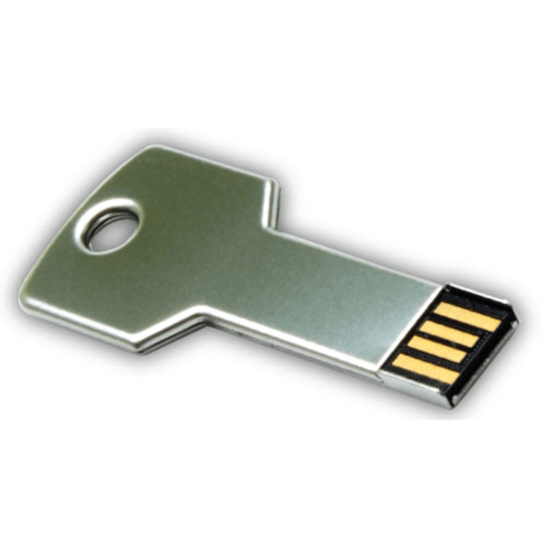 USB Flash Drives in Key Shaped 4GB - Silver