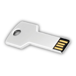 USB Flash Drives in Key Shaped 8GB – White