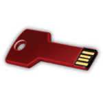 USB Flash Drives in Key Shaped 8GB – Red