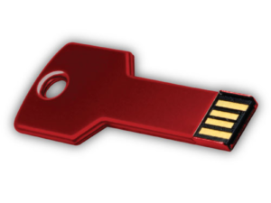 USB Flash Drives in Key Shaped 8GB - Red