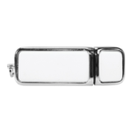 Leather with Chrome USB Flash Drives – White Color