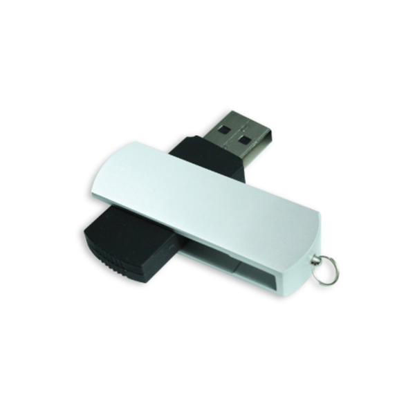 Matte Silver Swivel USB Flash Drives 8GB
