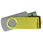 USB Flash Drives Mirror Shiny Gold Swivel – Grey