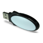 USB Flash Drives Oval Shape 4GB – Black color