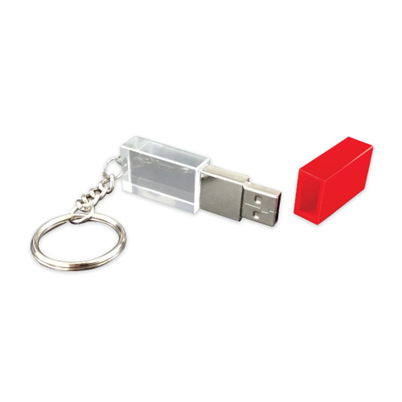 Promotional Crystal USB Flash Drive Red