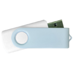 USB Flash Drives – White with White Swivel