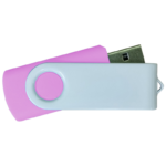 USB Flash Drives – Pink with White Swivel