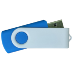 USB Flash Drives – Navy Blue with White Swivel