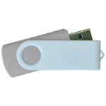 USB Flash Drives – Grey with White Swivel