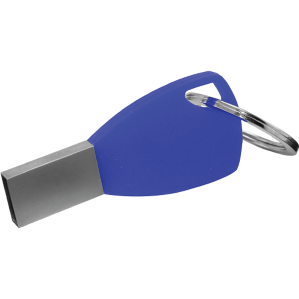 Silicone Keychain USB Flash Drives Blue Color