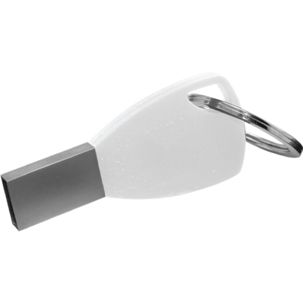 Silicone Keychain USB Flash Drives White Color