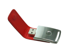 USB Flash Drives with Leather Cover 8GB - Red