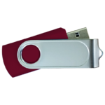 USB Flash Drives with 2 Sides Epoxy Logo – Maroon