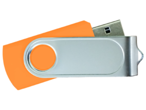 USB Flash Drives with 2 Sides Epoxy Logo - Orange