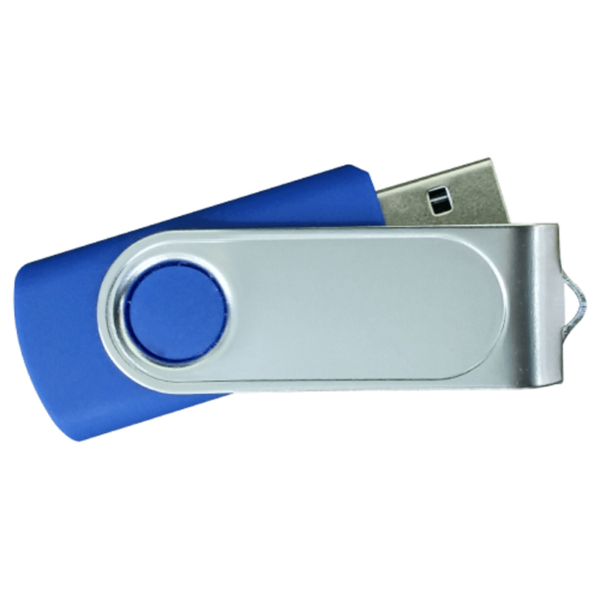 USB Flash Drives with 2 Sides Epoxy Logo - Navy Blue