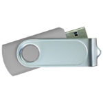USB Flash Drives with 2 Sides Epoxy Logo – Grey