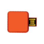 Twister USB Flash Drives – Orange Color