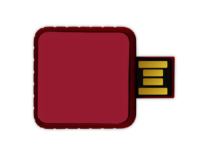 Twister USB Flash Drives - Maroon Color