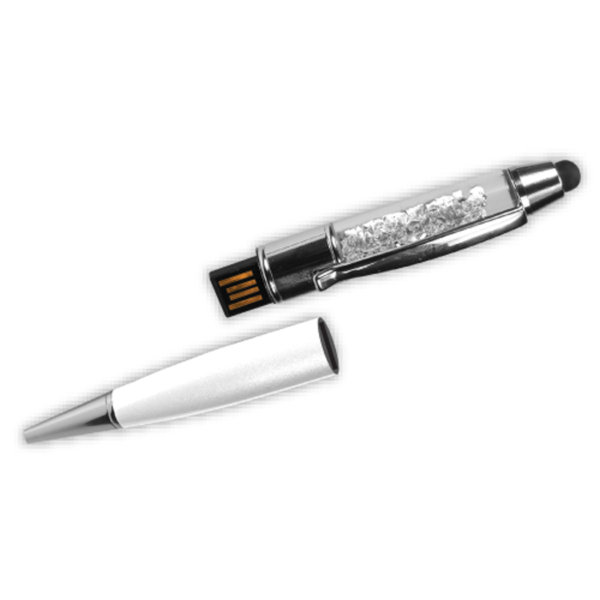 Crystal Pens USB Flash Drives - 8GB White