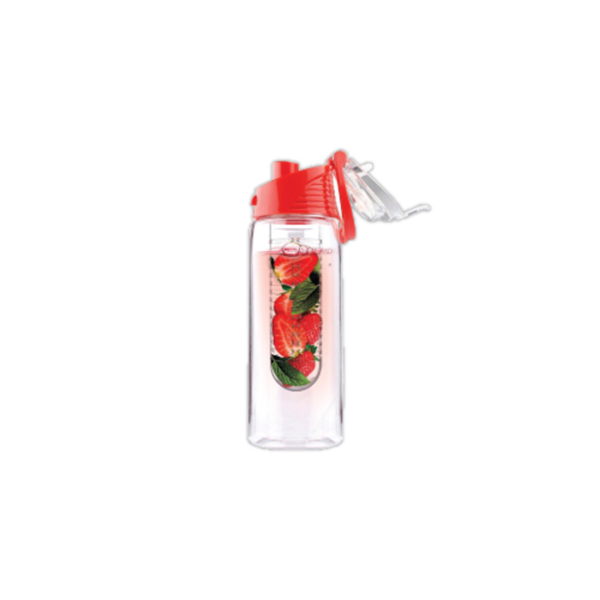 Water Bottle with Fruit Infuser - Red