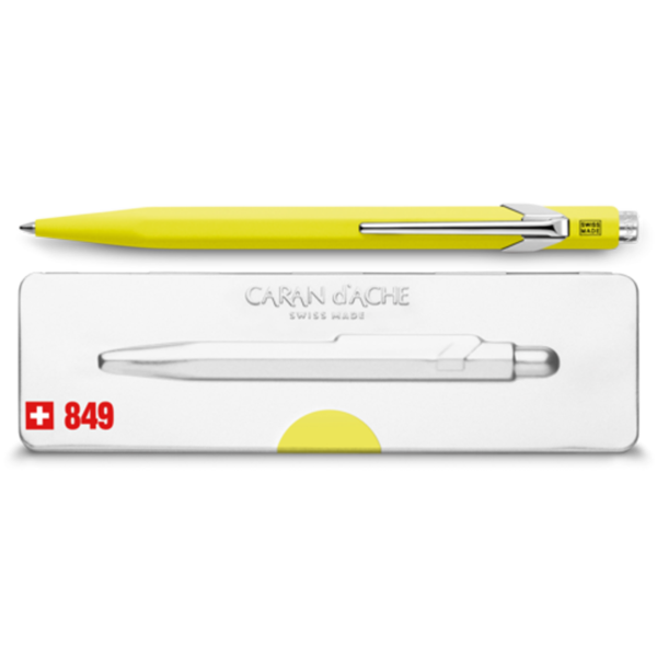 849 Fluorescent Yellow Ballpoint Pen ( with Box )