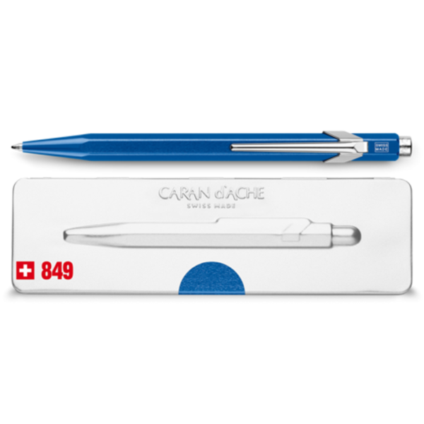 849 Metallic Blue Ballpoint Pen ( with Box )