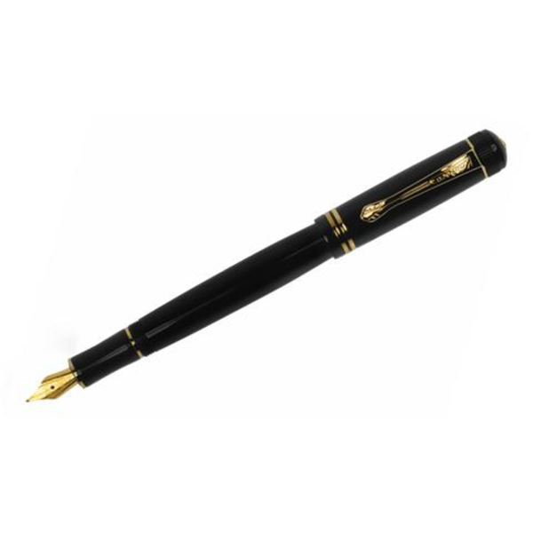 DIA 2 Black Gold Trim Fountain Pen