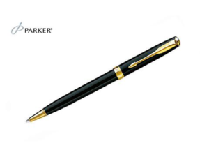 Sonnet - Black Lacquer Gold Trim Ballpoint Pen