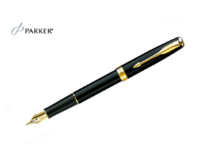 Sonnet - Black Lacquer Gold Trim Fountain Pen