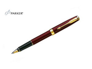 Sonnet - Laque Deep Red Gold Trim Rollerball Pen