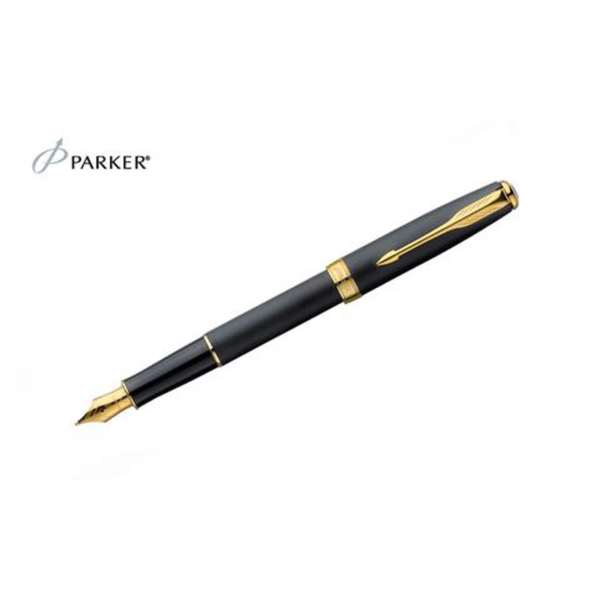 Sonnet - Matte Black Gold Trim Fountain Pen