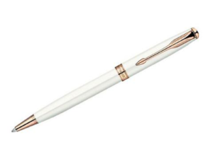 Sonnet - Pearl White with Pink Gold Trim Ballpoint Pen