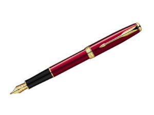 Sonnet - Red Lacquer Gold Trim Fountain Pen