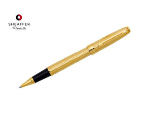 PreludeÂ® Signature Collection - 22k Gold Plate with Engraved Diamond Square Pattern Rollerball Pen