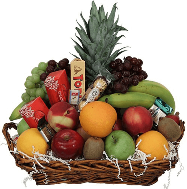 Tempting Fruit and Chocolate Basket